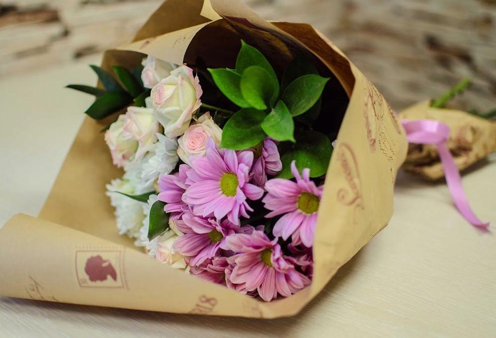 Букет цветов из: Розы и Хризантемы в Тарногском Городке