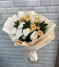 Букет цветов из:  Розы и Хризантемы в Тарногском Городке