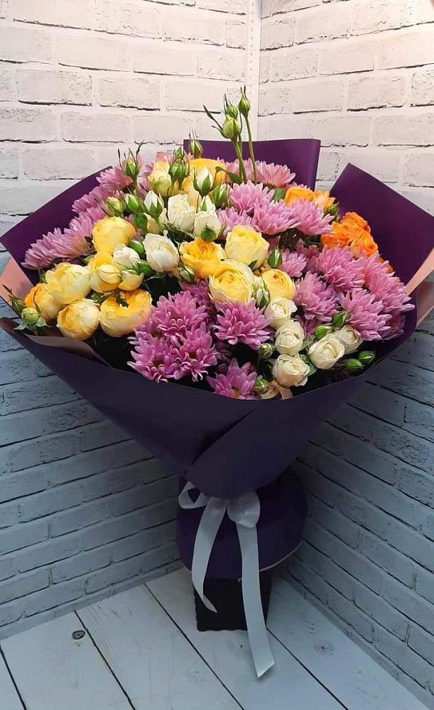 Букет цветов из: Хризантемы и Розы в Тарногском Городке