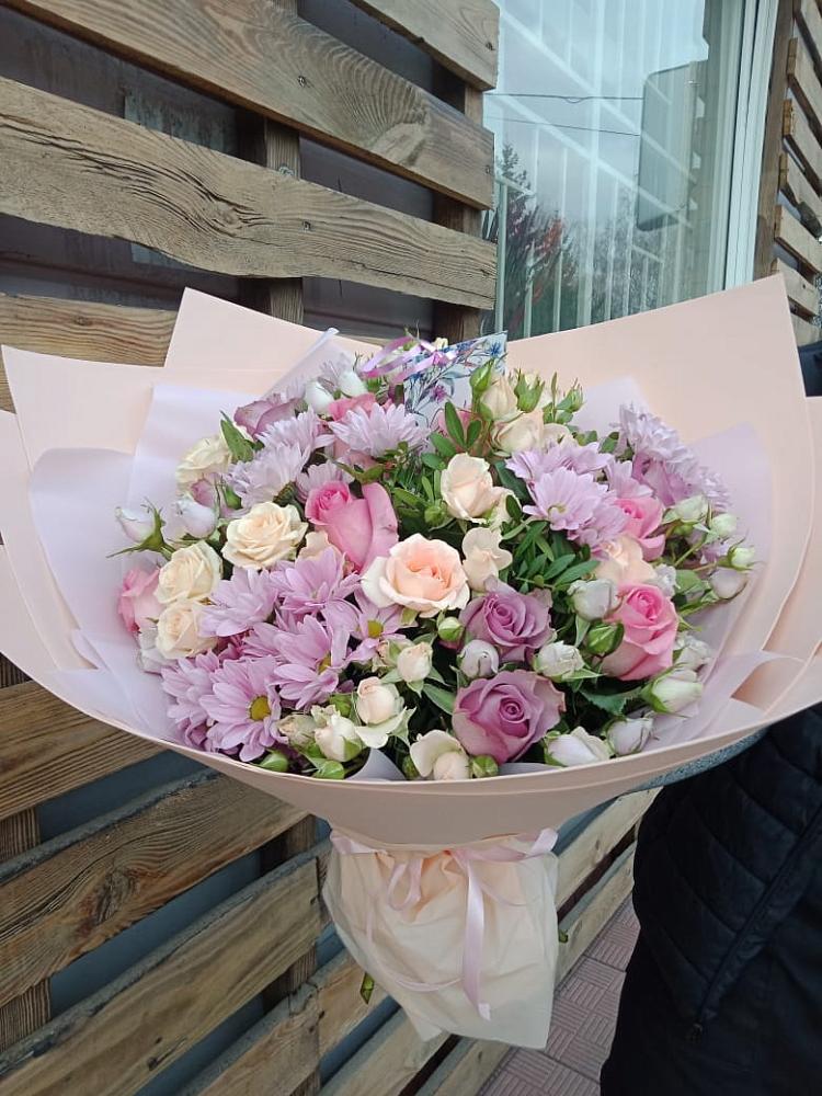 Букет цветов из: Розы и Хризантемы в Тарногском Городке