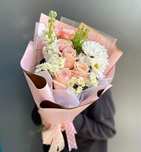 Букет цветов из:  Хризантемы и Розы в Тарногском Городке