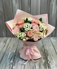 Букет цветов из:  Гвоздики, Розы и Хризантемы в Тарногском Городке