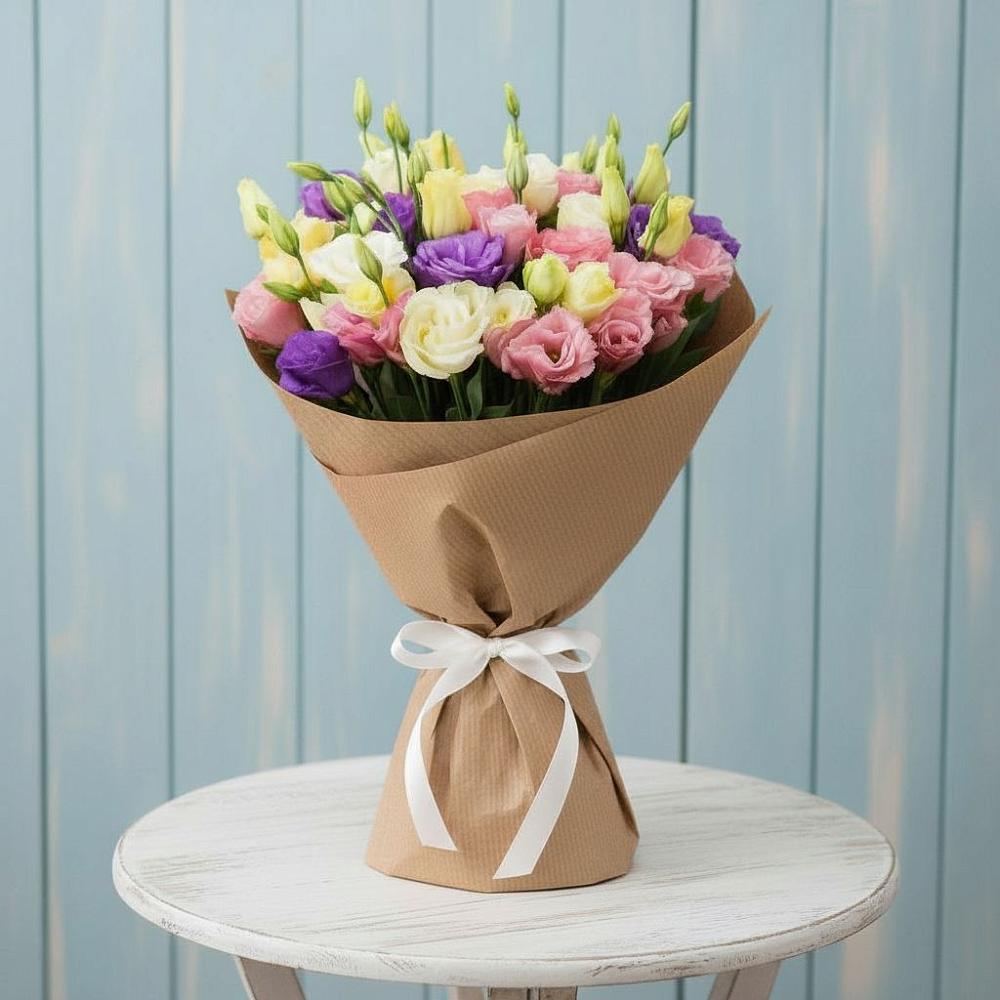 Букет цветов из: Лизиантусы в Тарногском Городке