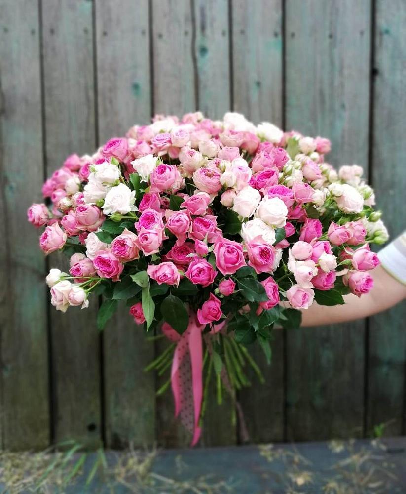 Букет Розовые кустовые розы Натали и Лав Лидия в Тарногском Городке