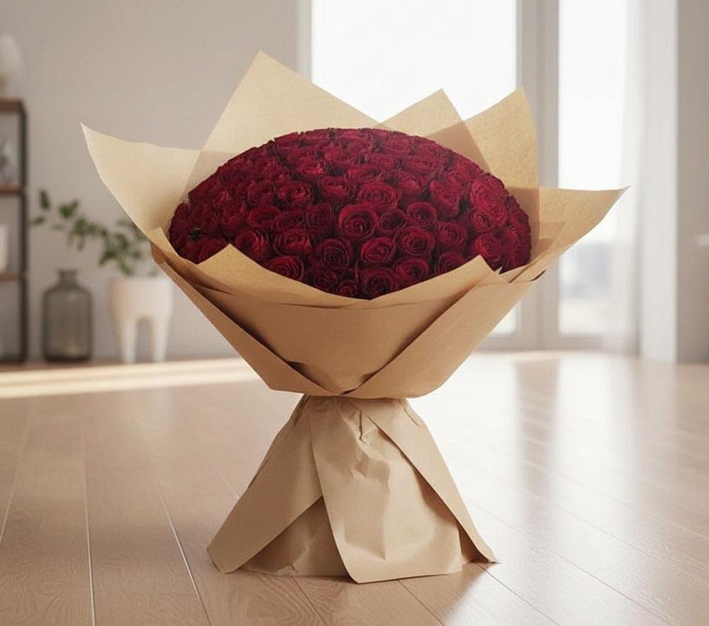 Букет 101 Красная роза в Тарногском Городке