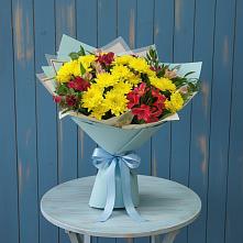 Букет цветов из:  Альстромерии и Хризантемы в Тарногском Городке