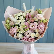 Букет цветов из:  Альстромерии и Розы в Тарногском Городке