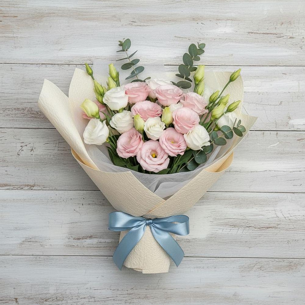 Букет цветов из: Лизиантусы в Тарногском Городке